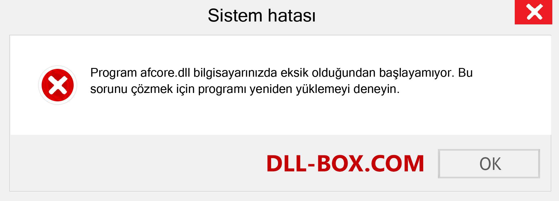 afcore.dll dosyası eksik mi? Windows 7, 8, 10 için İndirin - Windows'ta afcore dll Eksik Hatasını Düzeltin, fotoğraflar, resimler